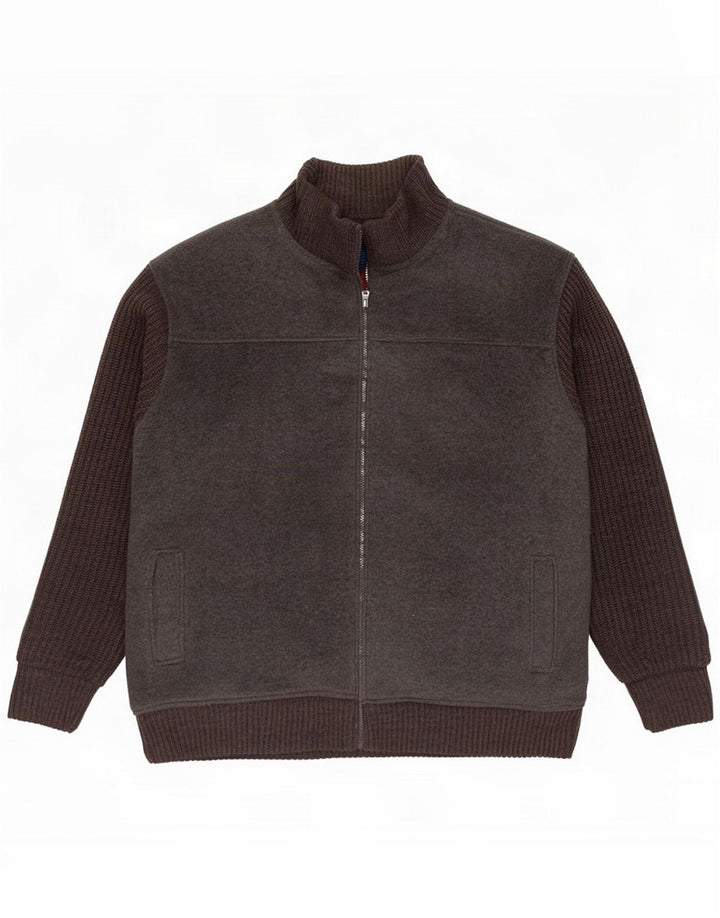 Giacca in pile da uomo James Pringle UK 44 2XL Poliestere color block grigio