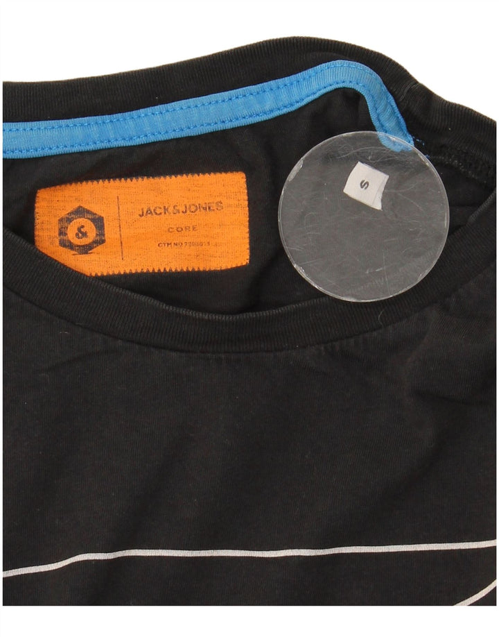 T-shirt grafica da uomo Jack & Jones Top piccola nera