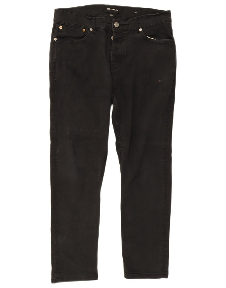Jeans slim corti da donna Whistles W34 L25 neri