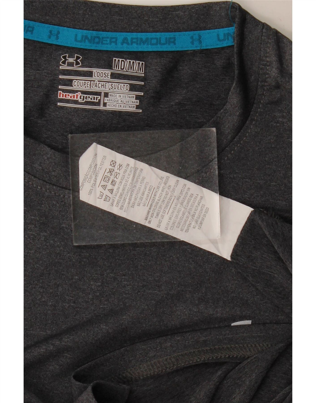 T-shirt Heat Gear da uomo UNDER ARMOUR Top in poliestere grigio medio