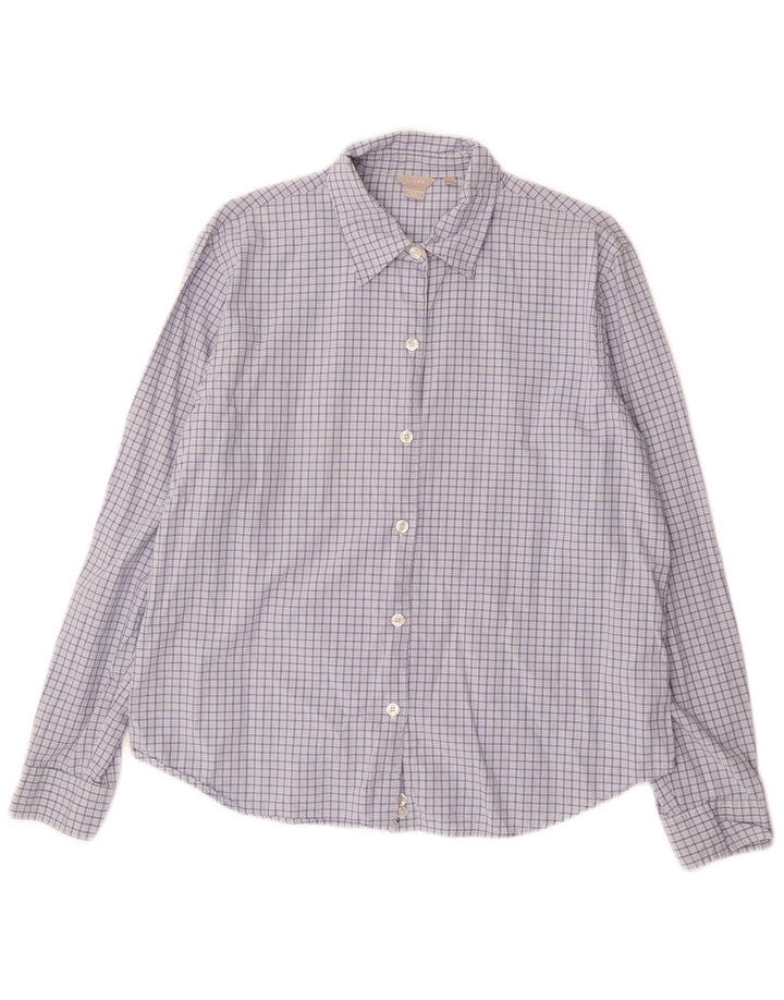 Camicia da donna J. CREW UK 16 Cotone a quadri grandi blu