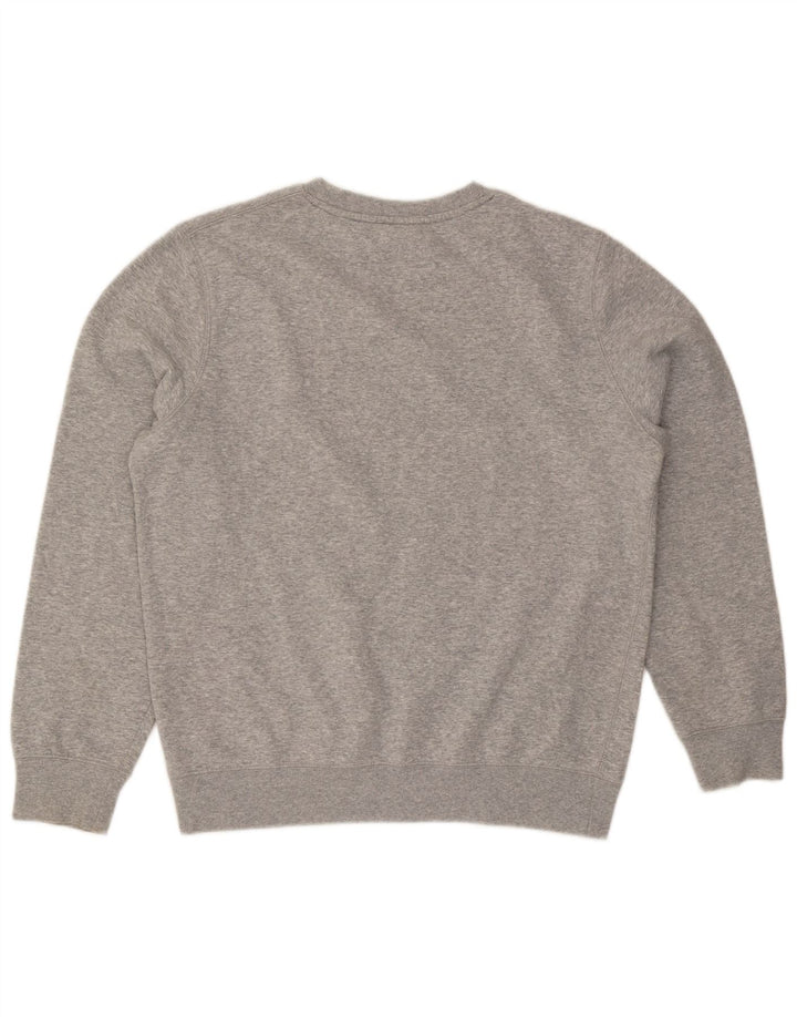 Felpa grafica da uomo Champion, maglione grande, cotone chiazzato grigio