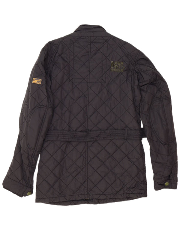 Giacca da corsa trapuntata da uomo Superdry UK 42 XL nylon nero