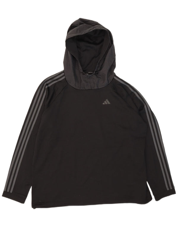 Felpa con cappuccio Adidas Aeroready da uomo 2XL poliestere nero