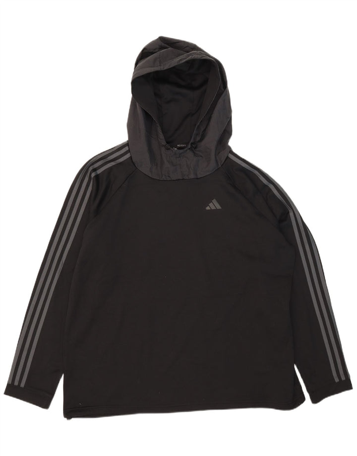 Felpa con cappuccio Adidas Aeroready da uomo 2XL poliestere nero