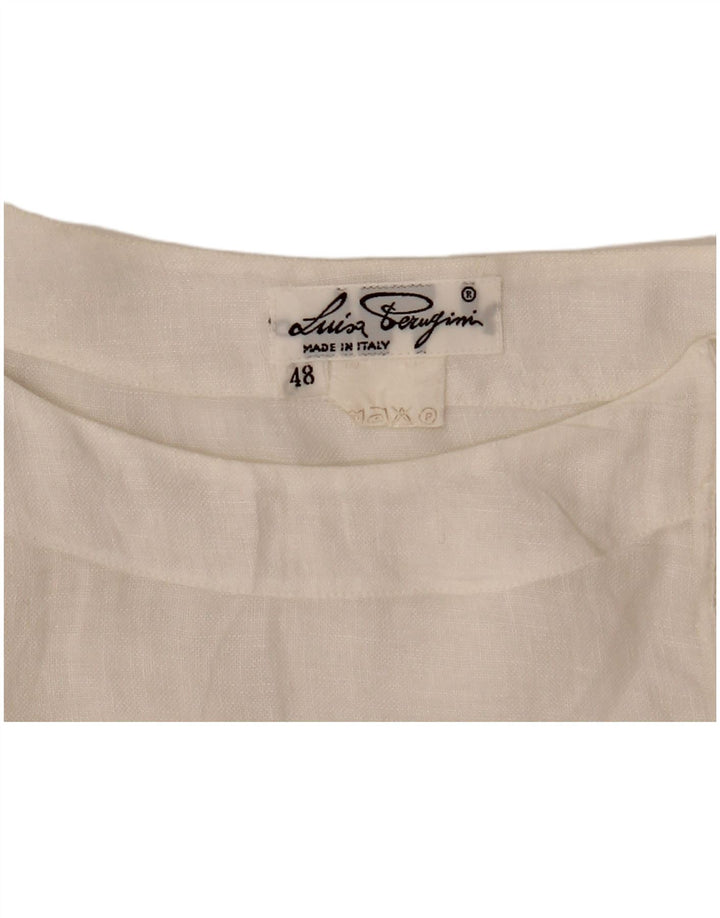 Camicetta da donna a maniche corte VINTAGE IT 48 XL Bianca