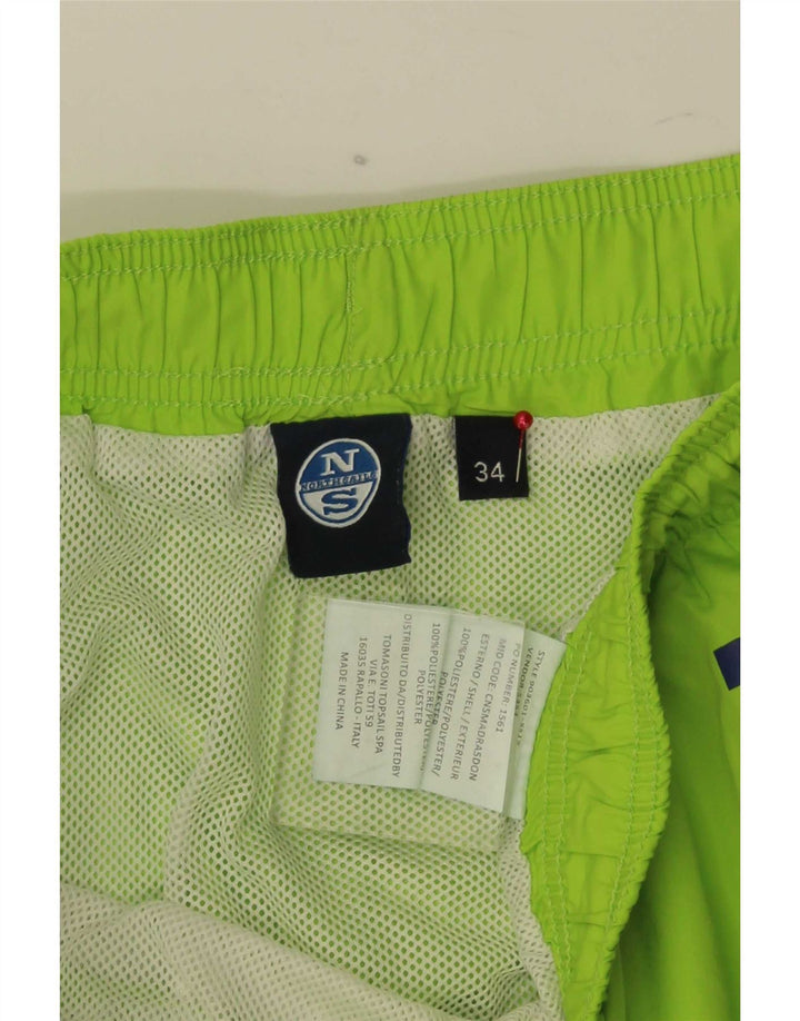 Pantaloncini da bagno grafici da uomo North Sails grandi in poliestere verde