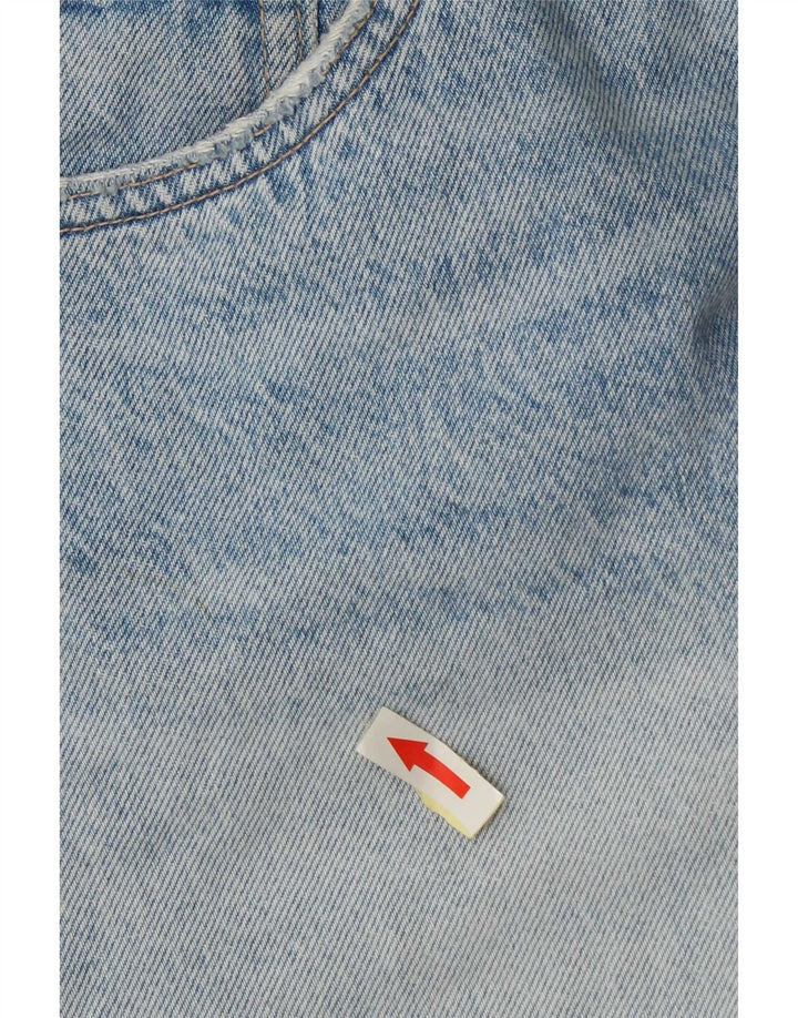 Pantaloncini in denim invecchiato Zara da donna EU 44 XL W34 Blu