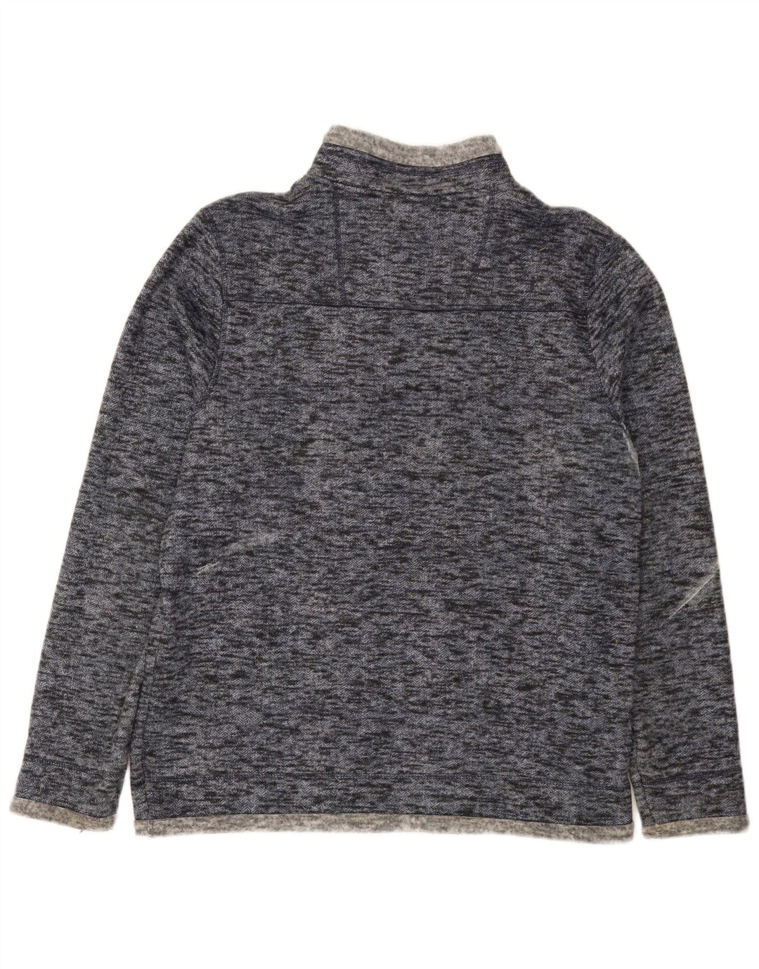 Felpa da uomo con collo con zip Weird Fish, poliestere chiazzato blu medio