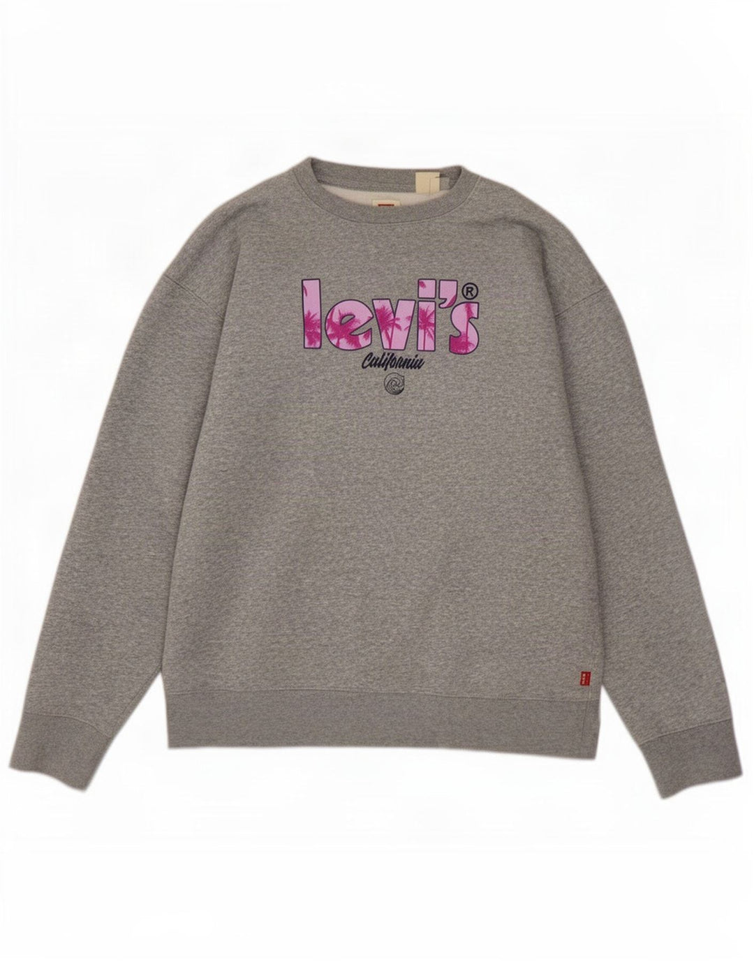Felpa grafica da uomo Levi's, piccola, in cotone grigio