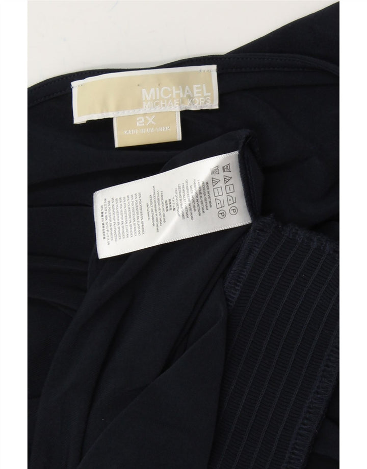 MICHAEL KORS Womens Sleeveless Jumpsuit UK 20 2XL  Navy Blue Polyester Vintage Michael Kors and Second-Hand Michael Kors from Messina Hembry 