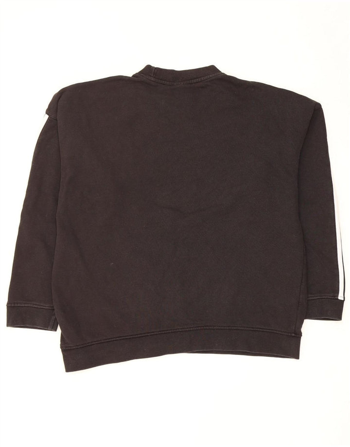 Felpa ADIDAS da uomo maglione grande in cotone nero