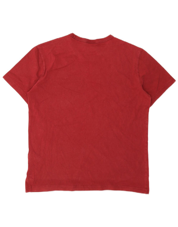 T-shirt grafica da uomo Champion Top in cotone rosso medio