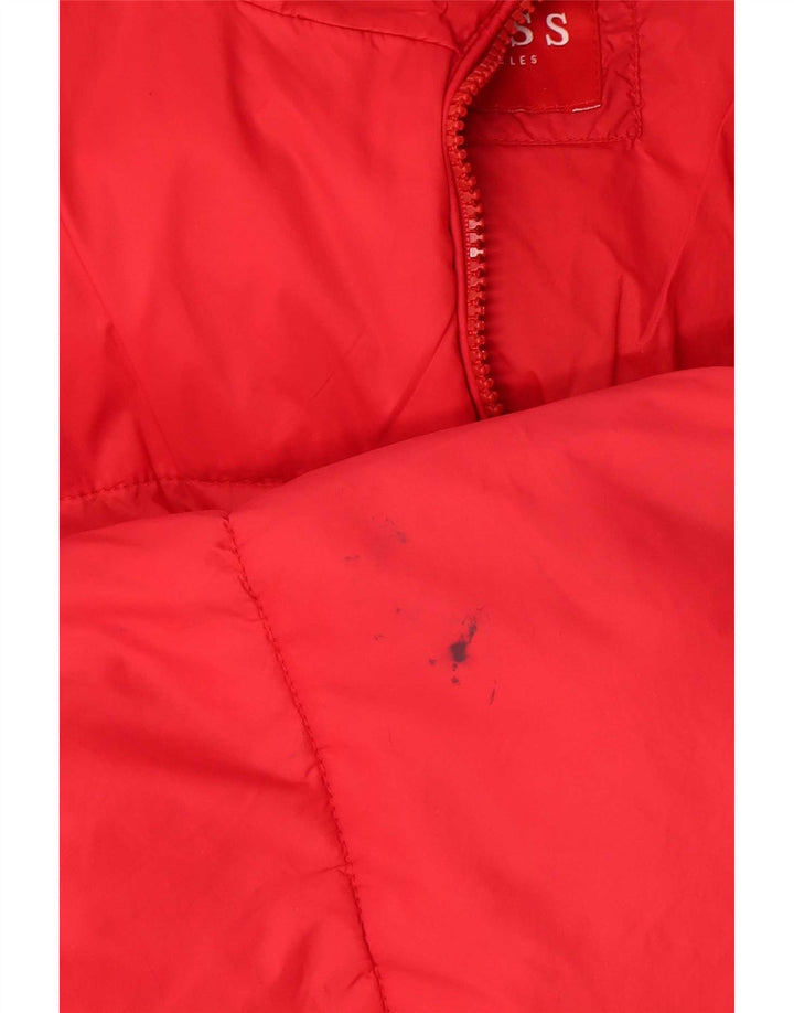 Giacca imbottita oversize da donna Guess UK 14 Medium Red Poliammide