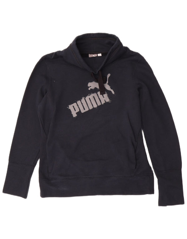 Felpa con grafica PUMA da donna UK 12 Medium Blu Navy
