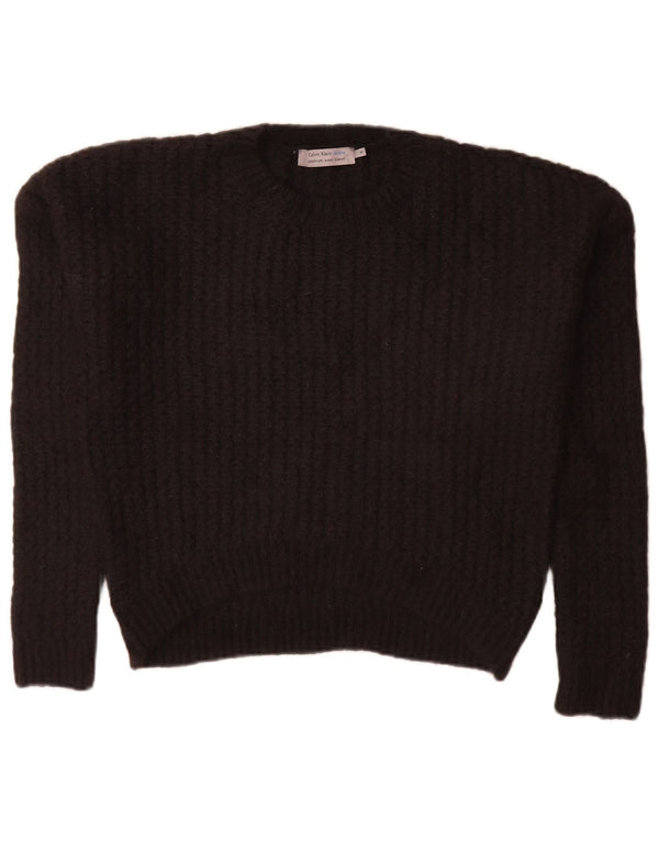 Maglione maglione girocollo da donna Calvin Klein Jeans UK 14 medio nero