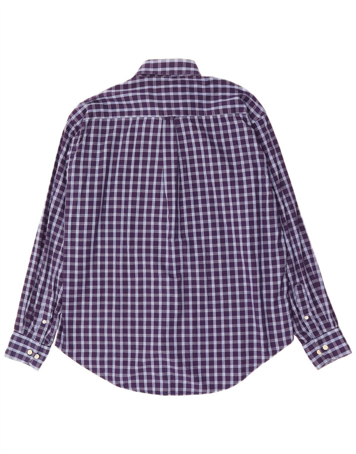 Camicia da uomo FILA grande in cotone a quadri blu navy