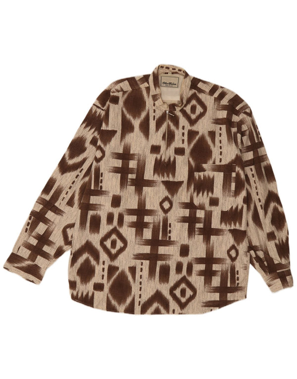 Camicia pullover da uomo Mac Fashion XL marrone geometrica