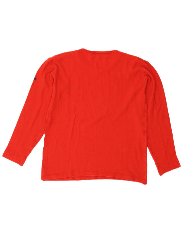 Top corto da donna FILA manica lunga IT 48 Large Rosso