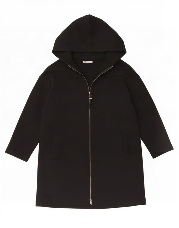 Maglione cardigan oversize lungo da donna Zara UK 14 cotone nero medio