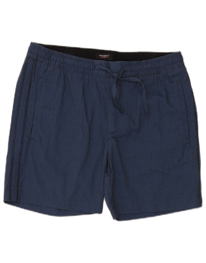 Pantaloncini chino da uomo Superdry medi W32 in cotone blu navy