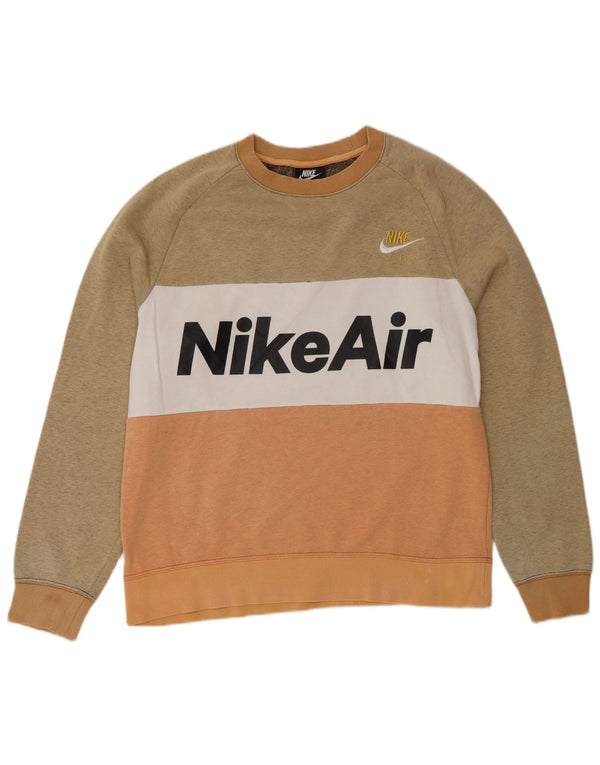 Felpa da donna Nike Air Nike Air Jumper UK 10 Small Beige Colourblock