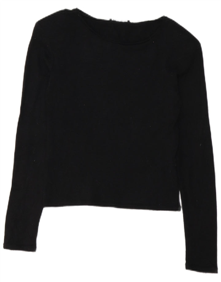 Top corto da donna Zara a maniche lunghe UK 10 piccolo nero