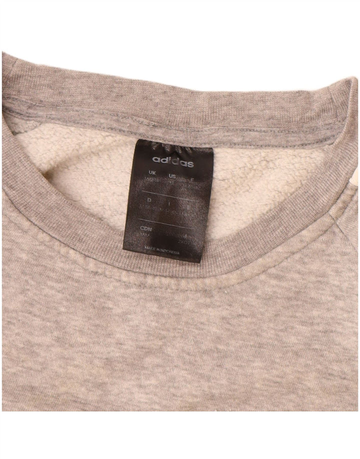 Felpa oversize da donna Adidas Jumper UK 12/14 Cotone grigio medio