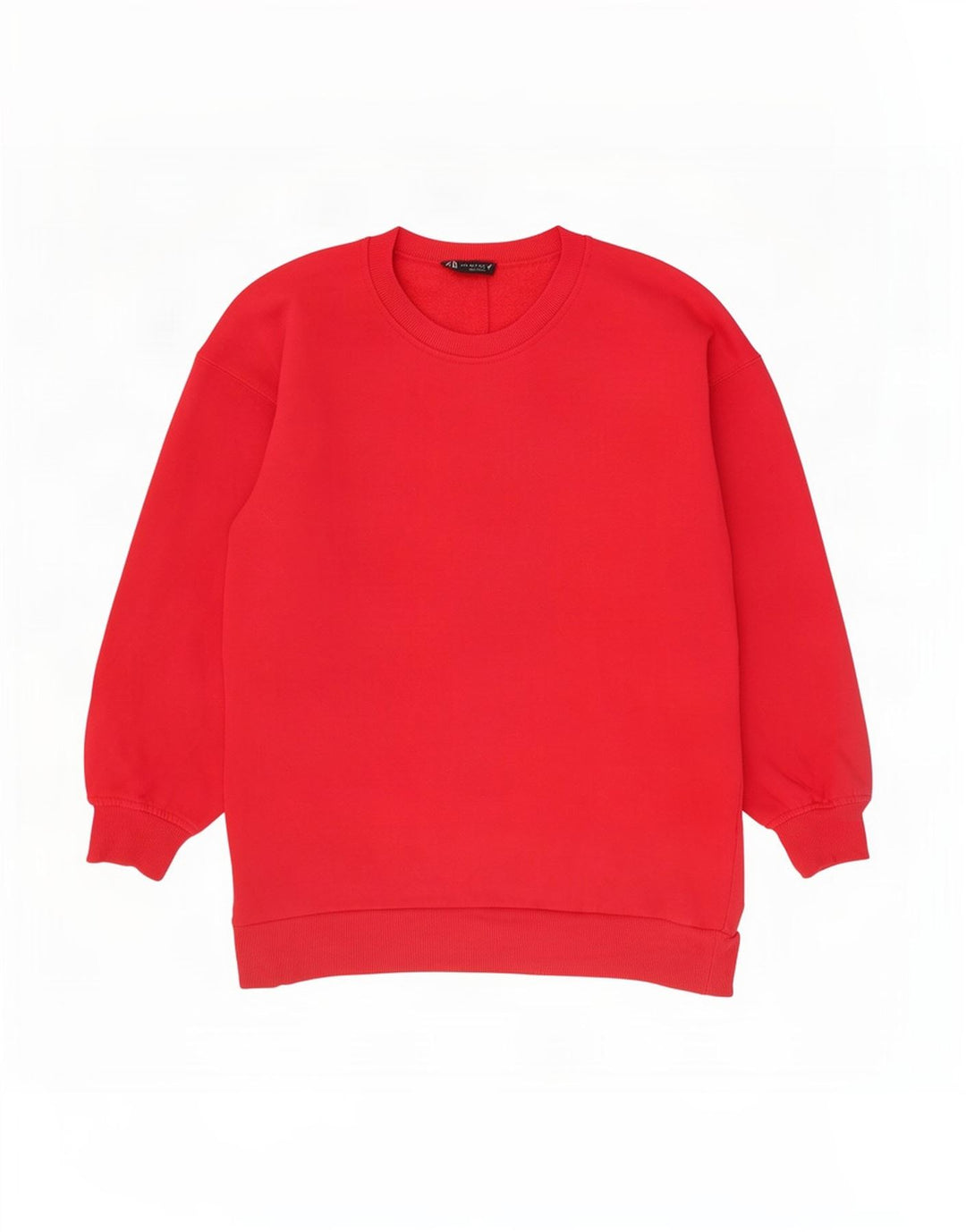 Felpa oversize da donna Zara UK 10 piccola in cotone rosso
