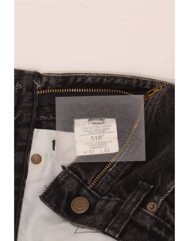 Levi's Uomo 516 Jeans dritti W32 L30 Cotone Nero