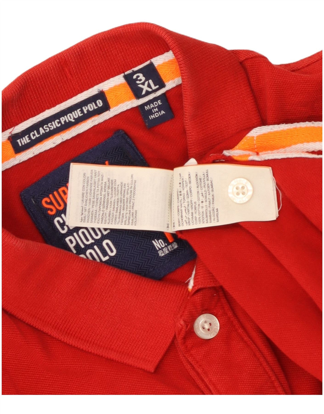 Polo da uomo Superdry 3XL in cotone rosso