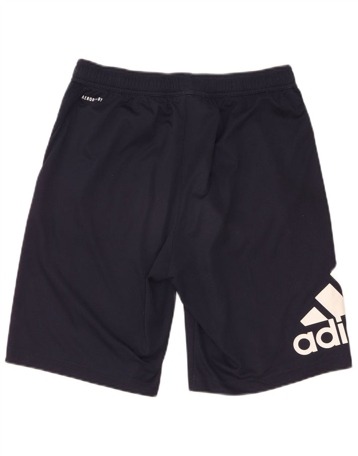 Pantaloncini sportivi Adidas Aeroready Graphic da ragazzo 15-16 anni in poliestere blu navy