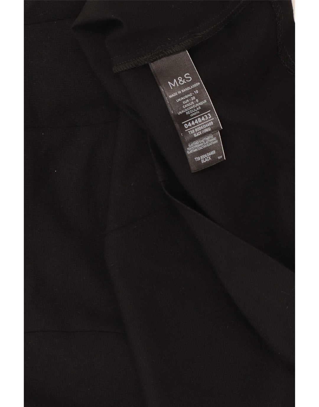 Minigonna da donna Marks & Spencer UK 10 piccola W27 viscosa nera