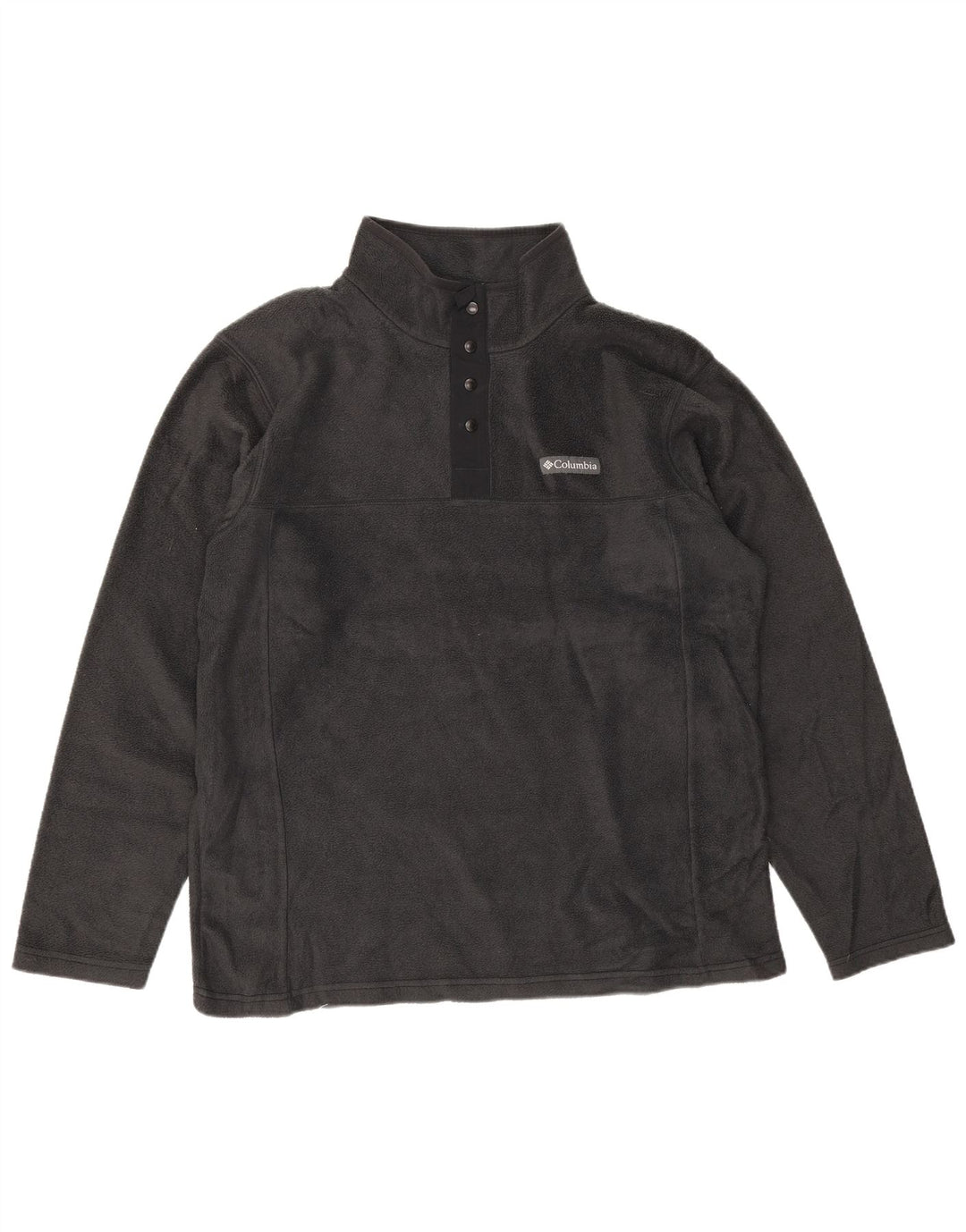 Maglione in pile da uomo Columbia con collo a bottoni, grande poliestere grigio