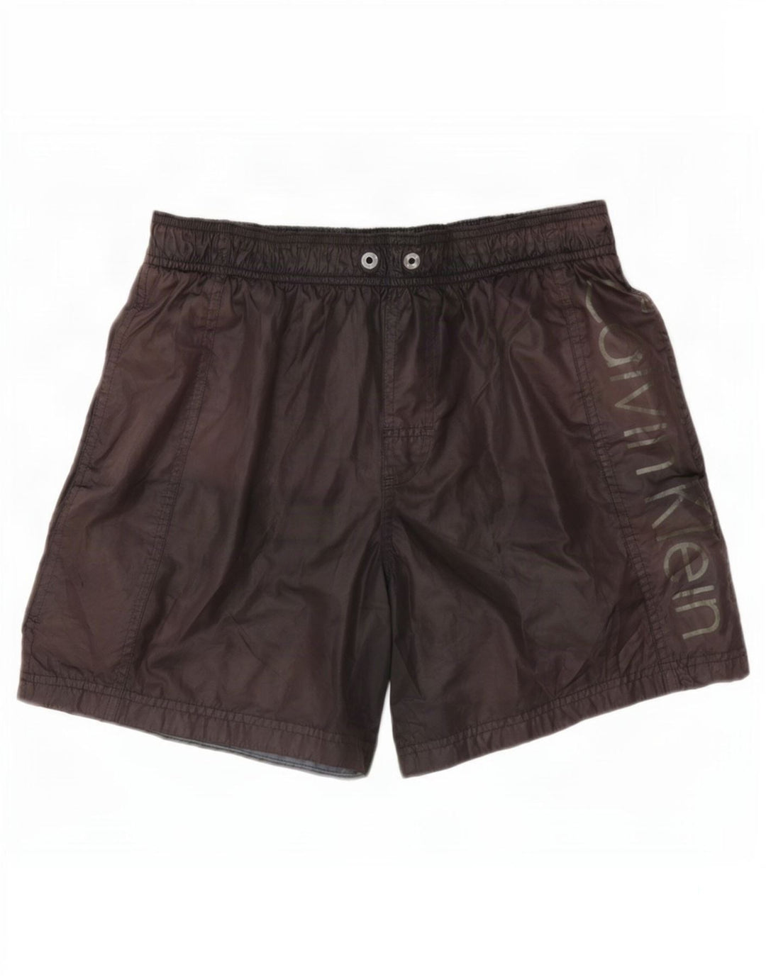 Pantaloncini da bagno grafici da uomo Calvin Klein piccoli in poliestere marrone