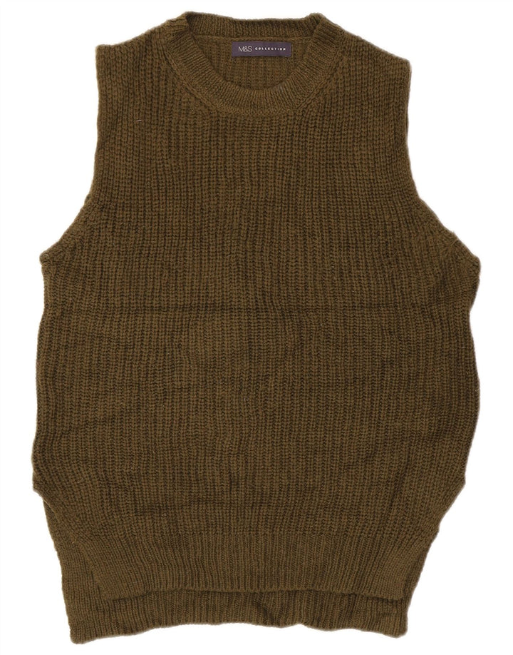 Canotta da donna Marks & Spencer UK 10 piccola in acrilico kaki