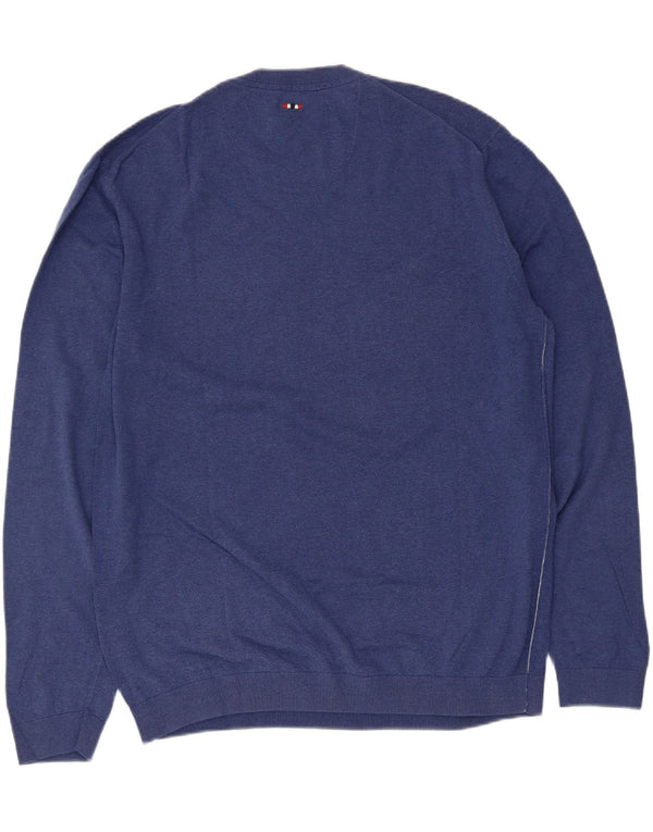 Maglione maglione girocollo geografico da uomo Napapijri 2XL cotone blu
