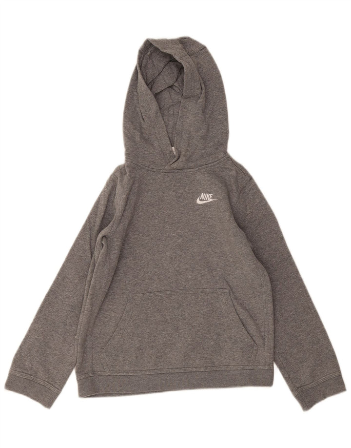 Felpa con cappuccio da ragazzo Nike 10-11 anni in cotone grigio medio