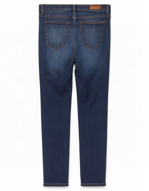 Jeans affusolati a vita alta da donna Tommy Hilfiger US 14 XL W32 L28 Cotone blu
