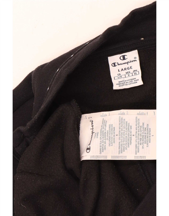 Giacca da tuta grafica da donna Champion UK 14 grande cotone nero