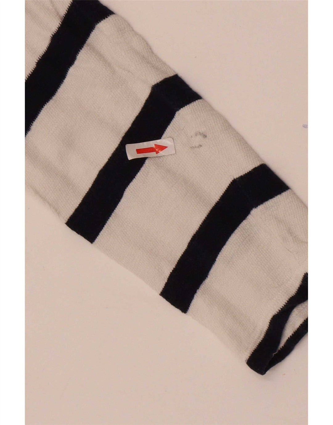 Marks & Spencer Top da donna a maniche lunghe UK 12 Cotone a righe bianche medie