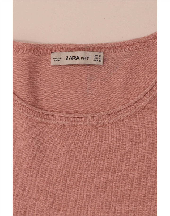 Blusa oversize da donna Zara Top UK 10 Small Pink Colourblock