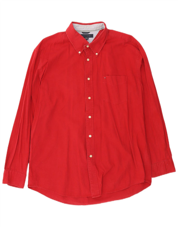 Camicia da uomo Tommy Hilfiger XL rossa in cotone