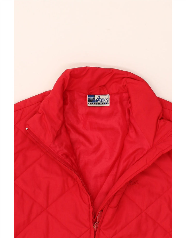 ASICS Girls Padded Jacket 11-12 Years Red Polyester Vintage Asics and Second-Hand Asics from Messina Hembry 