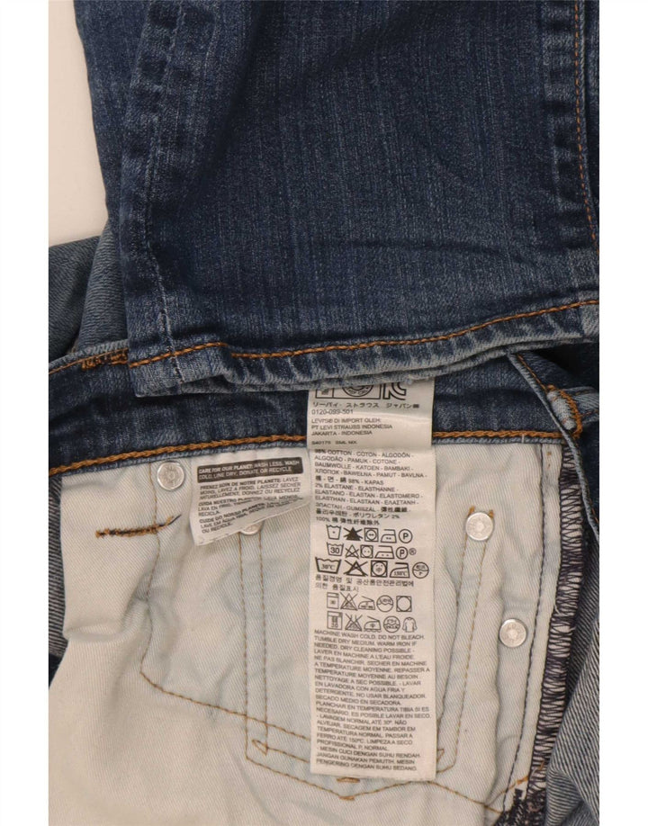 Jeans Levi's Uomo 511 Slim Distressed W32 L30 Cotone Blu Navy
