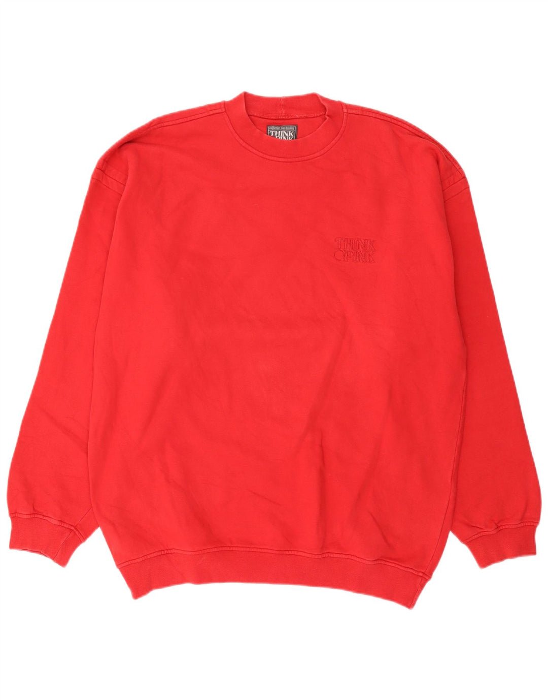 Felpa da uomo Think Pink Jumper XL in cotone rosso