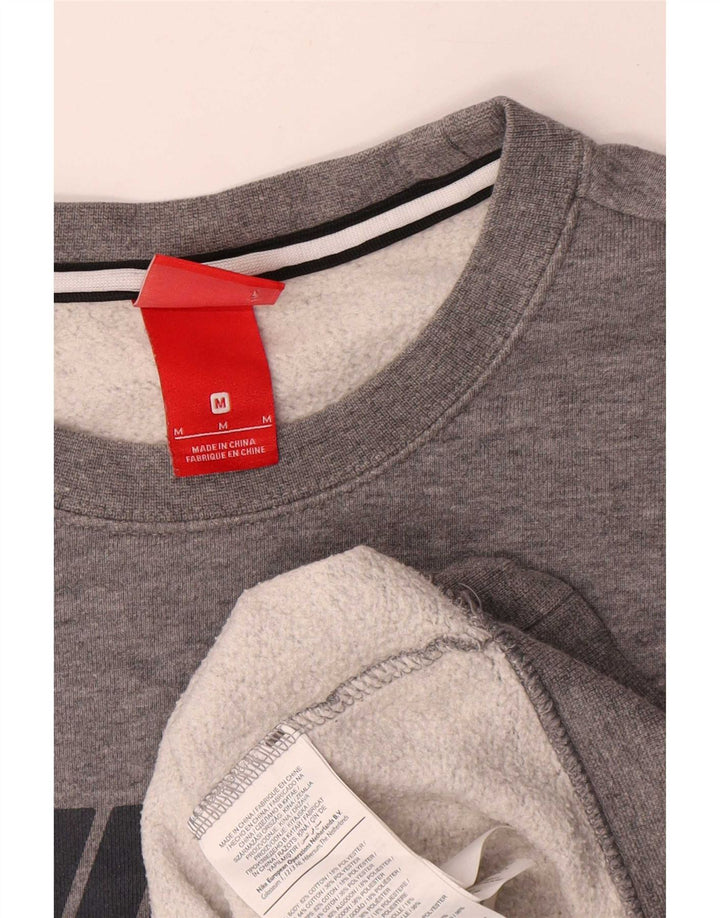 Felpa grafica da uomo Nike Felpa in cotone color block grigio medio
