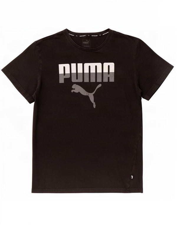 T-shirt grafica da uomo Puma Top XL in cotone nero