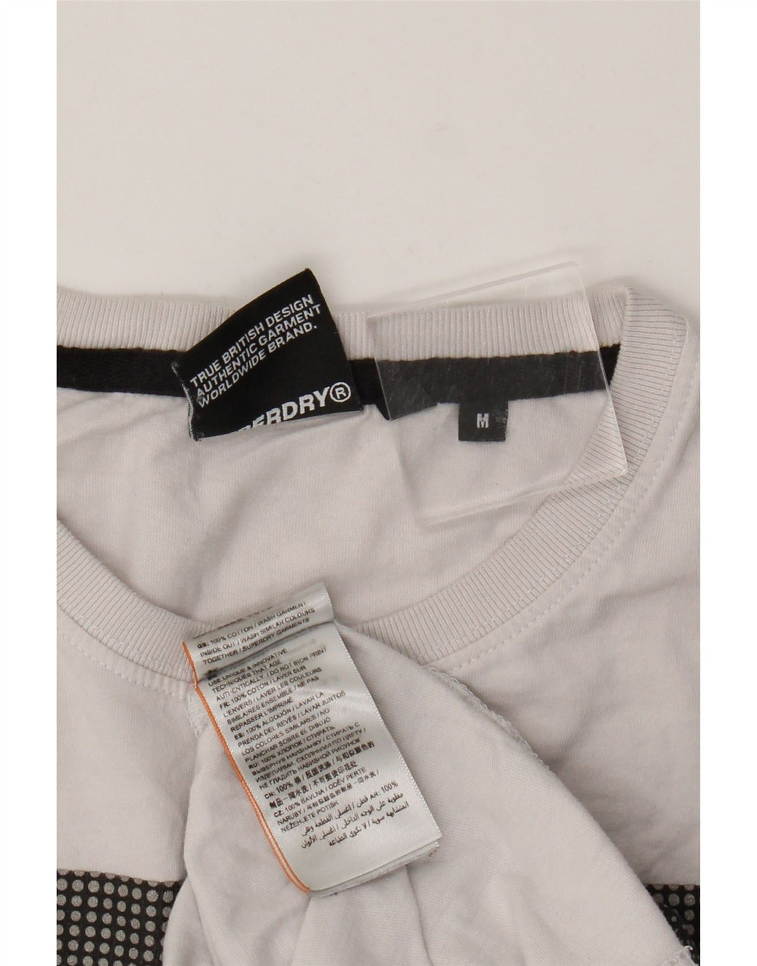 T-shirt grafica da uomo Superdry Top in cotone bianco medio