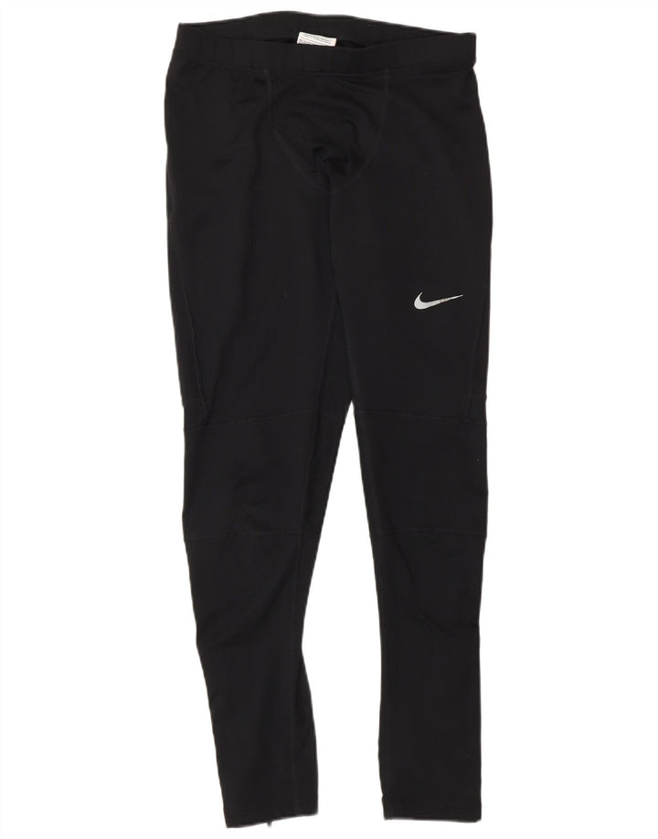 Leggings Nike Dri Fit da uomo, grandi, in poliestere nero, sportivi